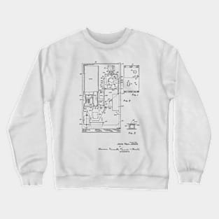 Power Transmission System for Sewing Machine Vintage Patent Hand Drawing Crewneck Sweatshirt